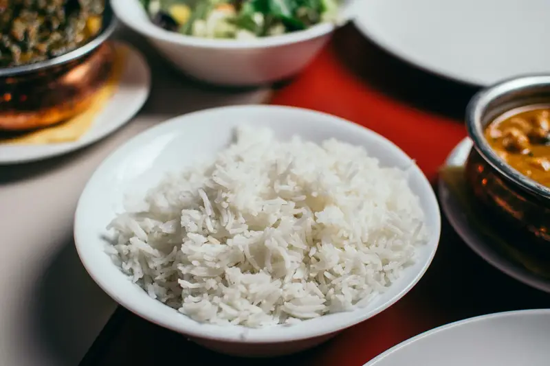 Bowl of freshly cooked fluffy white rice